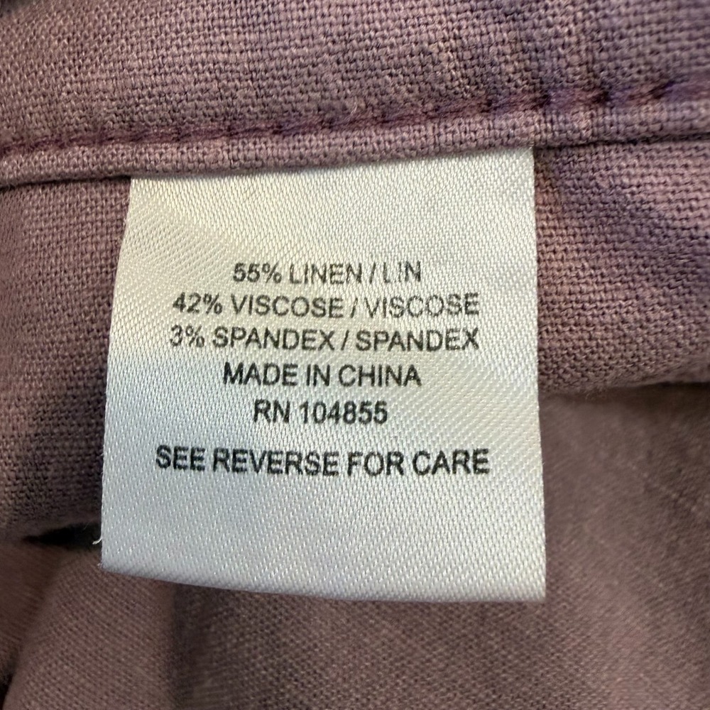 Lila Ryan Women's Martina Purple Linen Blend Trousers Size‎ 14 - Picture 9 of 10